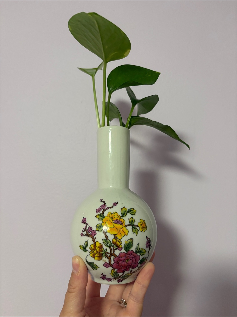 Vintage Porcelain Floral Vase